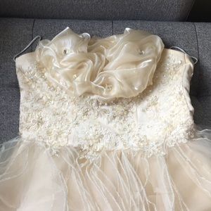 Beaded strapless dress